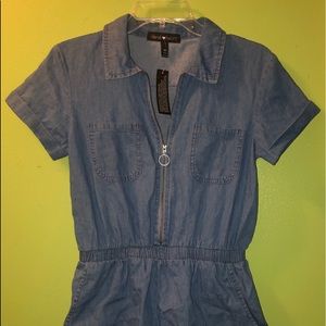 CHAMBRAY ROMPER